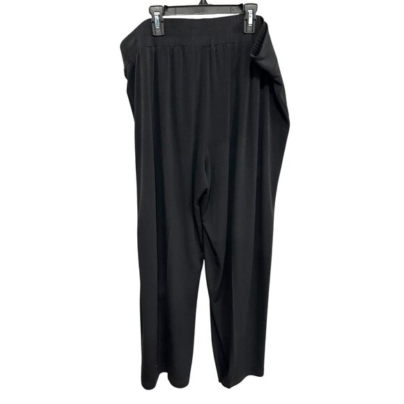 In Studio Womens Plus Size Wide Leg Black Pants Size 1X - Picture 2 of 8